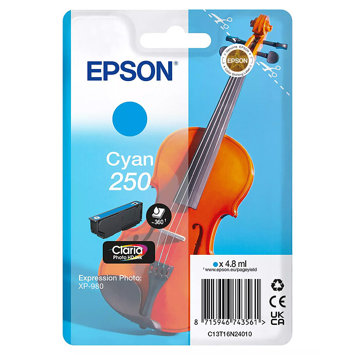 Epson Singlepack Violon 250 Cyan