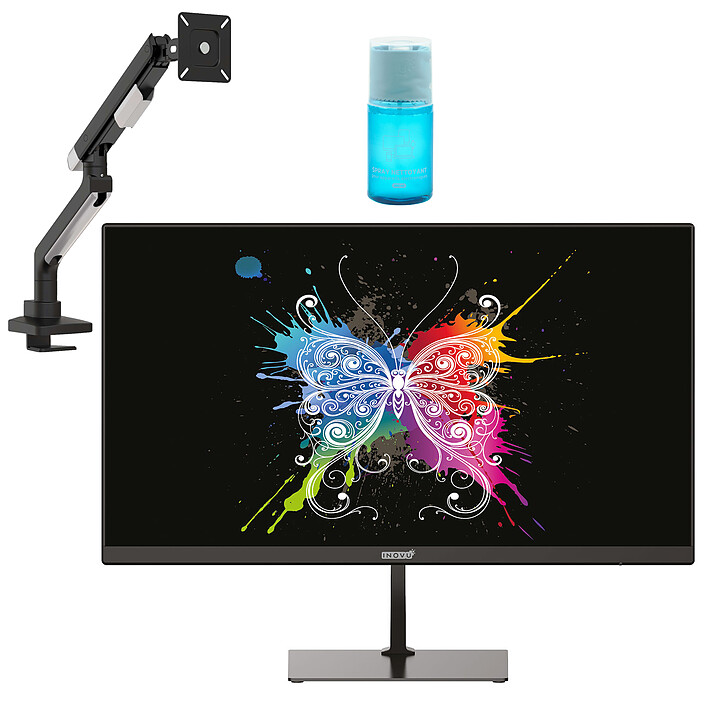 INOVU 23.8" LED - MB24 V3 + INOVU PREMIUM MOUNT LT10 Noir +  INOVU Kit de nettoyage KN200 PRO