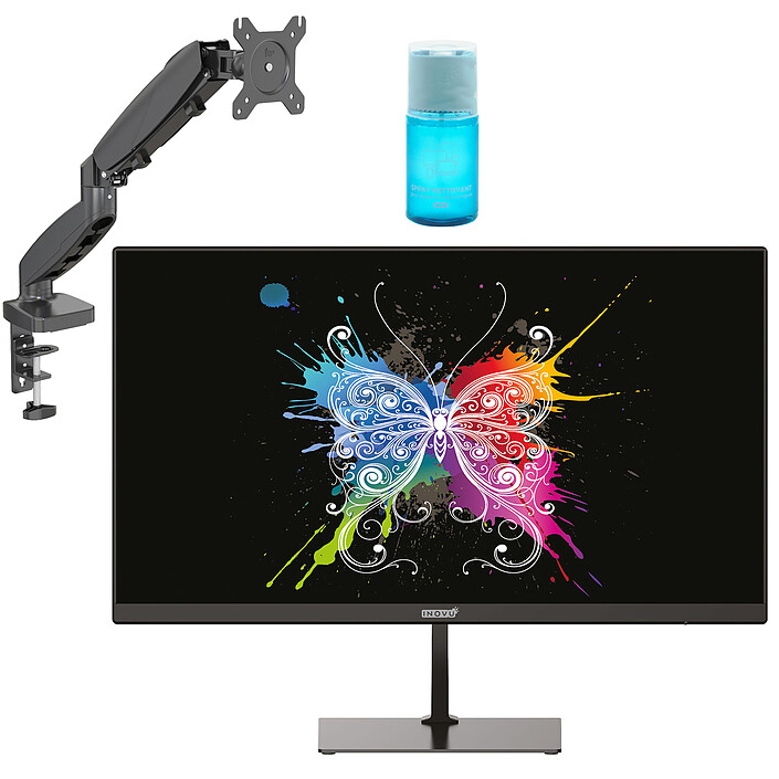 INOVU 23.8" LED - MB24 V3 + INOVU SBA1 Noir +  INOVU Kit de nettoyage KN200 PRO