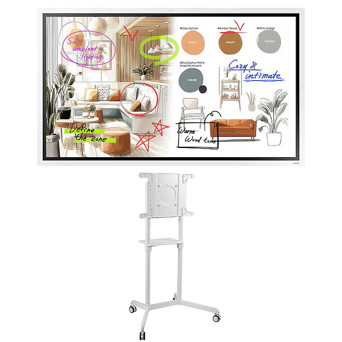 Samsung Flip 5 WMFX 65" + Neomounts NS-M1250WHITE