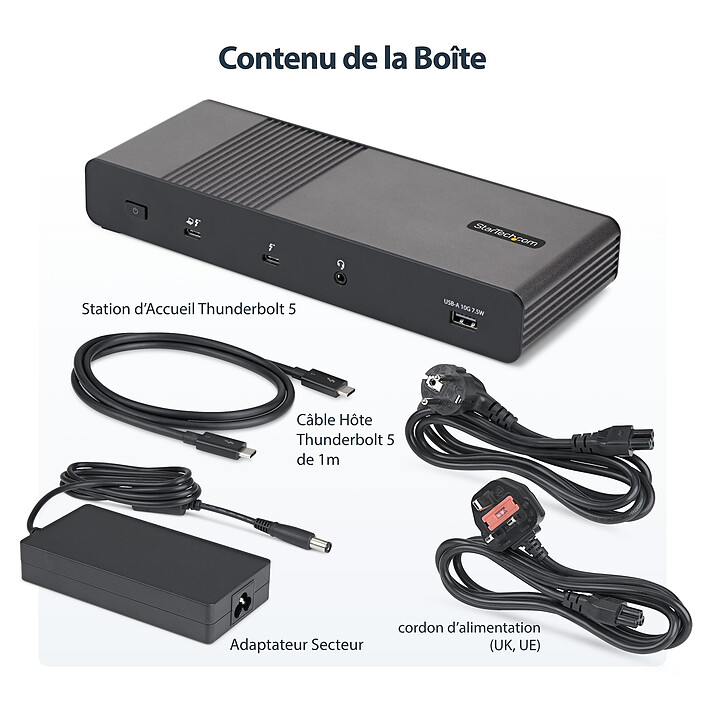 StarTech.com Estación de acoplamiento Thunderbolt 5/USB-C de cuatro pantallas 4K 60 Hz con Power Delivery de 140 W a bajo precio