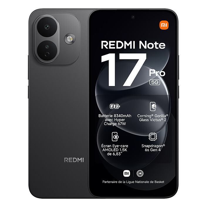 Xiaomi Redmi Note 17 Pro 5G Noir (6 Go / 256 Go)