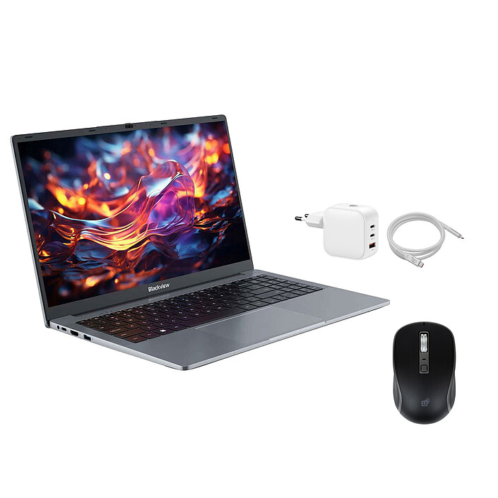 Blackview AceBook 6 R3 3300U 16/512 + Souris sans fil INOVU AT200M + Chargeur Secteur INOVU USB-C 70W GaN