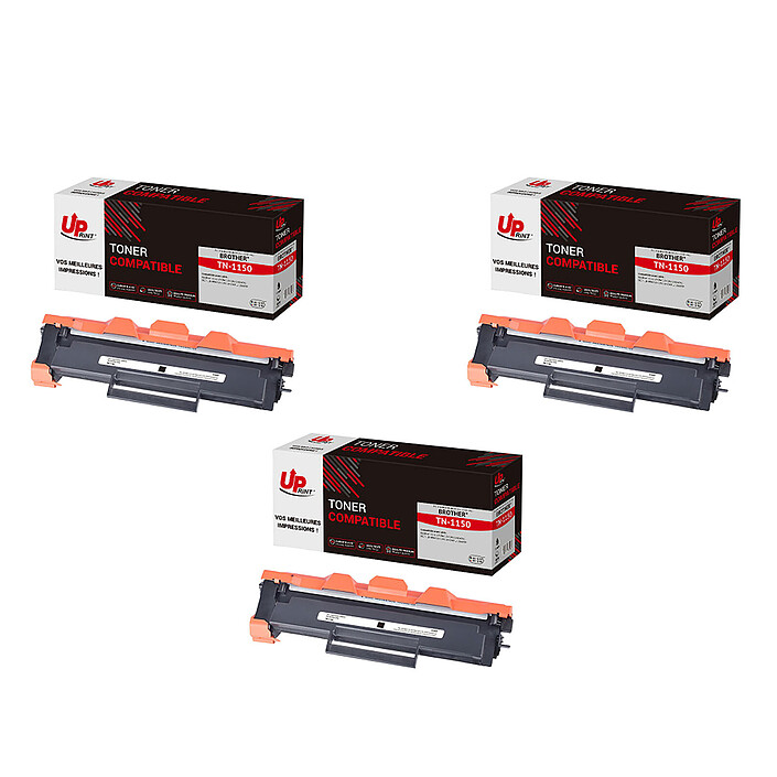 UPrint Pack de 3 toners compatibles Brother TN-1150 (noir)