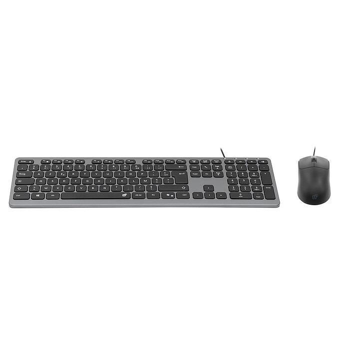 INOVU Pack clavier-souris AW10G (Gris/Noir) + FM 1200 (Noir)