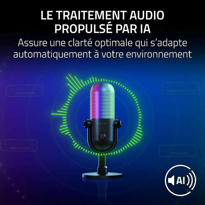 Avis Razer Seiren V3 Chroma 32-Bit DSP (Blanc)