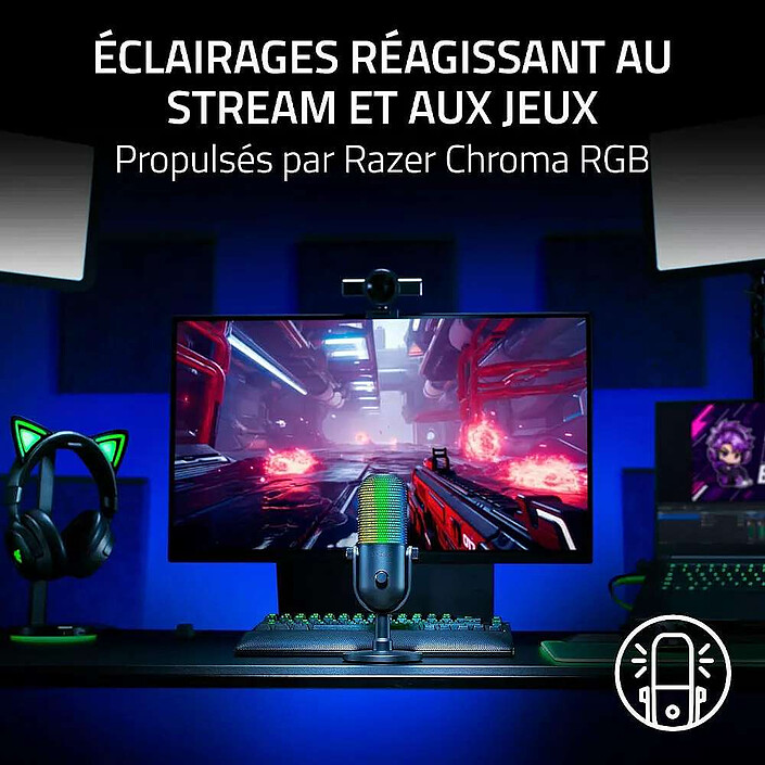 Razer Seiren V3 Chroma 32-Bit DSP (Blanc) pas cher
