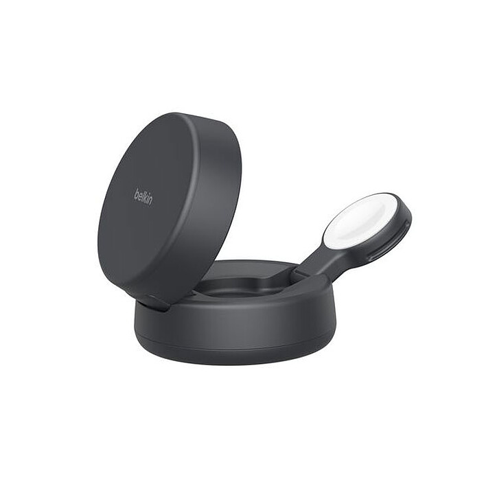 Avis Belkin UltraCharge Pro Chargeur 2-en-1 Aimanté et Pliable 25W Qi2 (Gris Foncé)