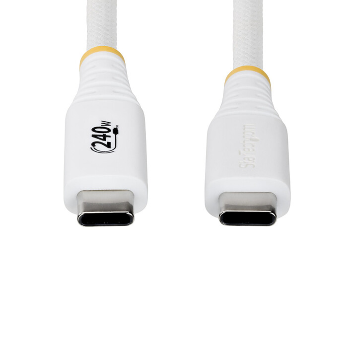 Avis StarTech.com Câble USB-C vers USB-C 2.0 - 240W 5A PD EPR - 3 m - Blanc