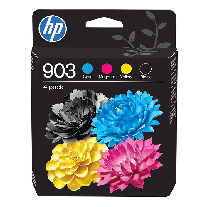 HP 903 (6ZC73AE-LS1) - Pack de 4 cartouches d'encre Noir/Cyan/Magenta/Jaune