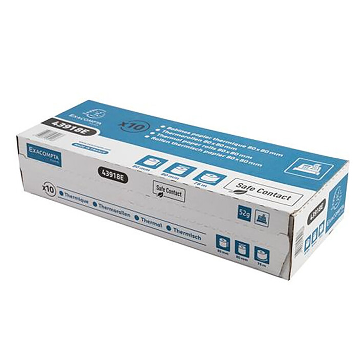 Review Exacompta Pack of 10 Safe Contact till rolls (43918E) Light grey