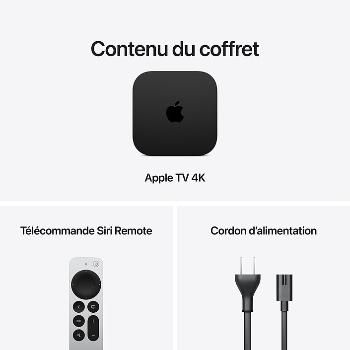 Apple TV 4K (2026) 128 Go Wi-Fi + Ethernet pas cher