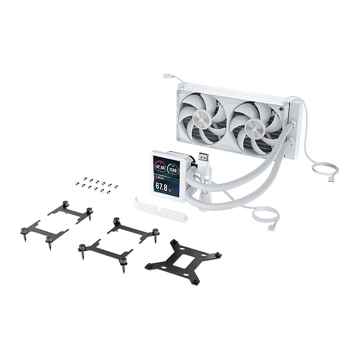 Corsair Nautilus II 240 RS LCD (Blanc) pas cher