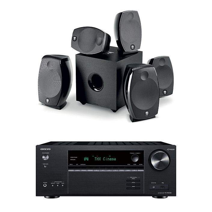 Onkyo TX-NR6100B Noir + Focal Sib Evo 5.1.2 Dolby Atmos
