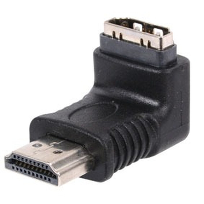 HDMI male to HDMI female adapter (90° bend)