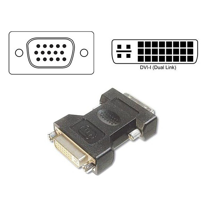 Adaptador VGA Macho a DVI-I Hembra