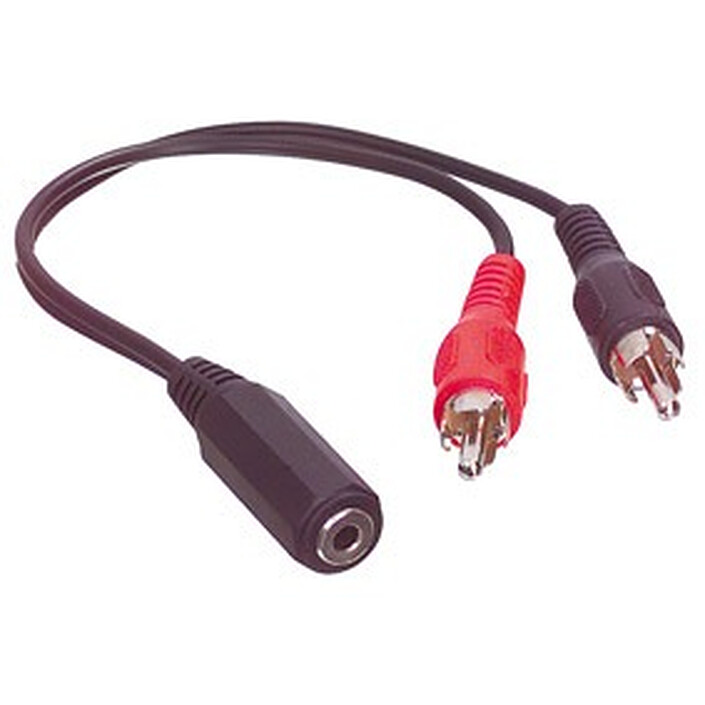Adaptateur Jack 3.5 mm femelle / 2 x RCA mâle