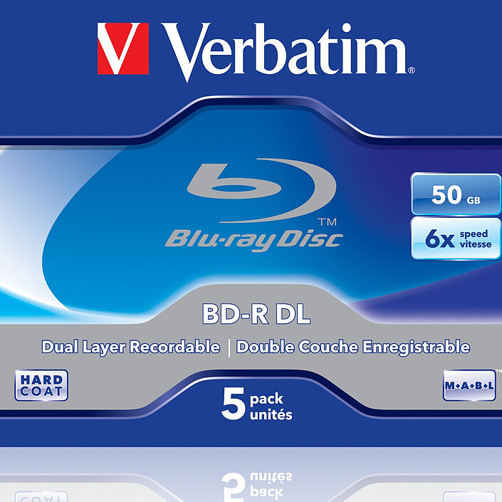 Verbatim BD-R DL 50 Go certifié 6x pack de 5