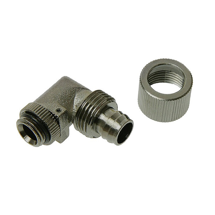 Connecteur 1/4" 13/10 mm coudé 90° (coloris noir)