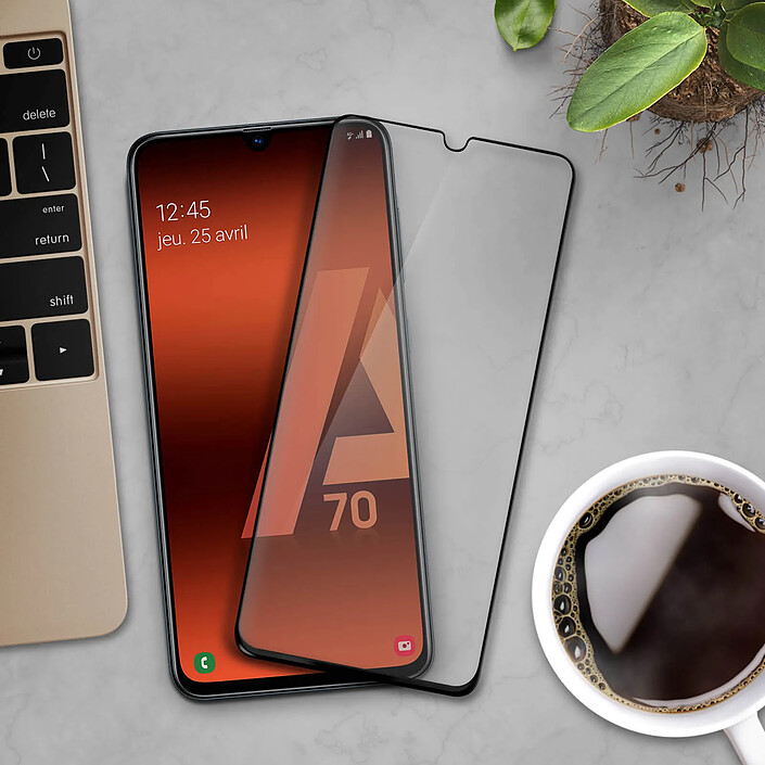 Acheter Avizar Protection d'Écran pour Galaxy A70 Adhésion Totale en Verre Trempé 9H Transparent