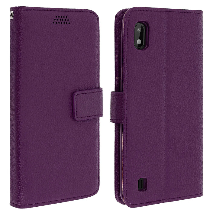 Avizar Housse Samsung Galaxy A10 Etui Folio Rangement Carte Support Vidéo violet