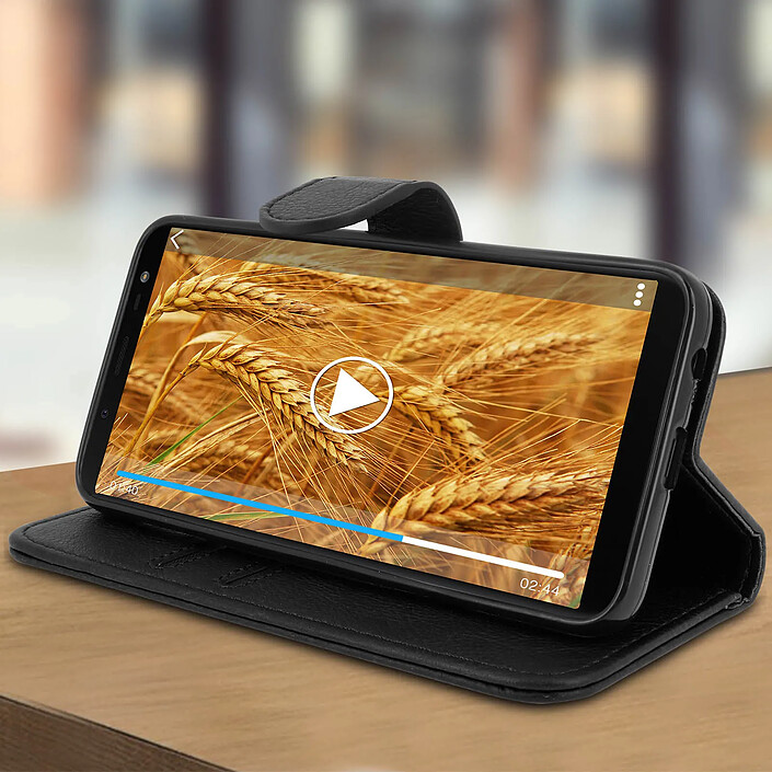 Acheter Avizar Etui folio Noir Portefeuille pour Samsung Galaxy J6