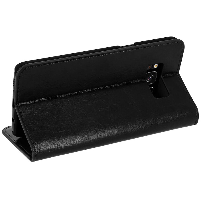 Avizar Etui folio Noir Cuir véritable pour Samsung Galaxy S8 pas cher