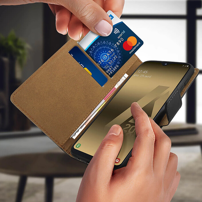 Avis Avizar Housse pour Samsung Galaxy A20e Cuir Véritable Porte cartes Fonction Support Antichoc