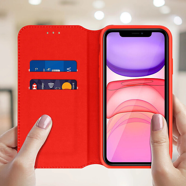 Avis Avizar Etui folio Rouge Éco-cuir pour Apple iPhone 11