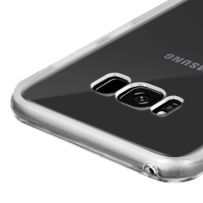 Avizar Coque pour Samsung Galaxy S8 Plus Protection Avant Silicone + Coque Crystal Arrière Rigide pas cher