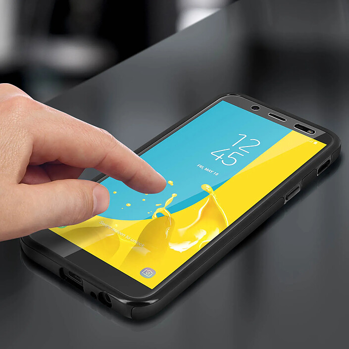 Avis Avizar Coque Samsung Galaxy J6 Protection Silicone + Arrière Polycarbonate - Noir