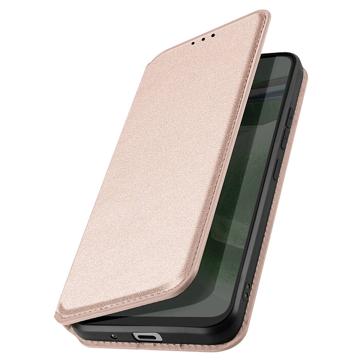 Avizar Étui pour Nokia 3.1 Plus Porte-carte Support Vidéo Clapet Magnétique Rose champagne
