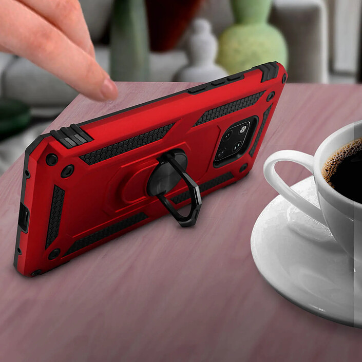 Acheter Avizar Coque pour Huawei Mate 20 Pro Bi matière Rigide Souple Bague Support Vidéo