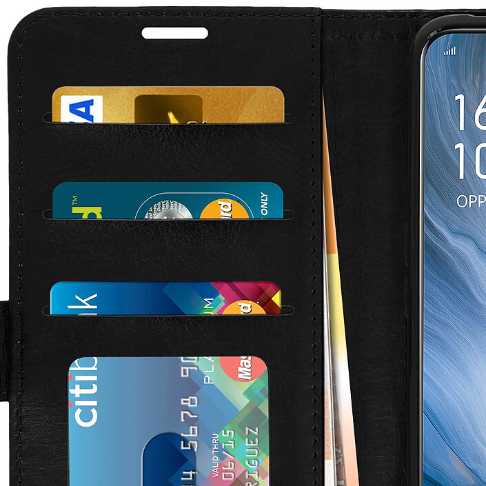 Avizar Housse pour Oppo Reno Étui folio Porte cartes Fonction Support Vidéo pas cher