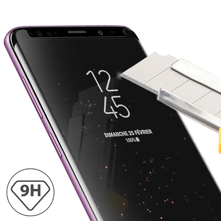 Avizar Film pour Samsung Galaxy S9 Coque pour Friendly Protection Verre Trempé incurvéss pas cher