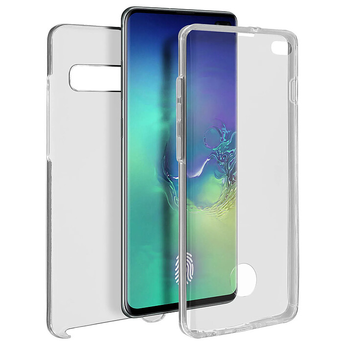 Avizar Coque Galaxy S10 Plus Protection 360° Rigide + Avant Silicone