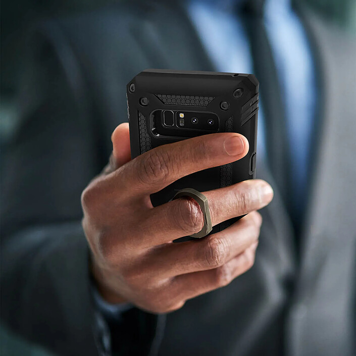 Avis Avizar Coque pour Samsung Galaxy Note 8 Bi matière Rigide Souple Bague Support Vidéo Noir