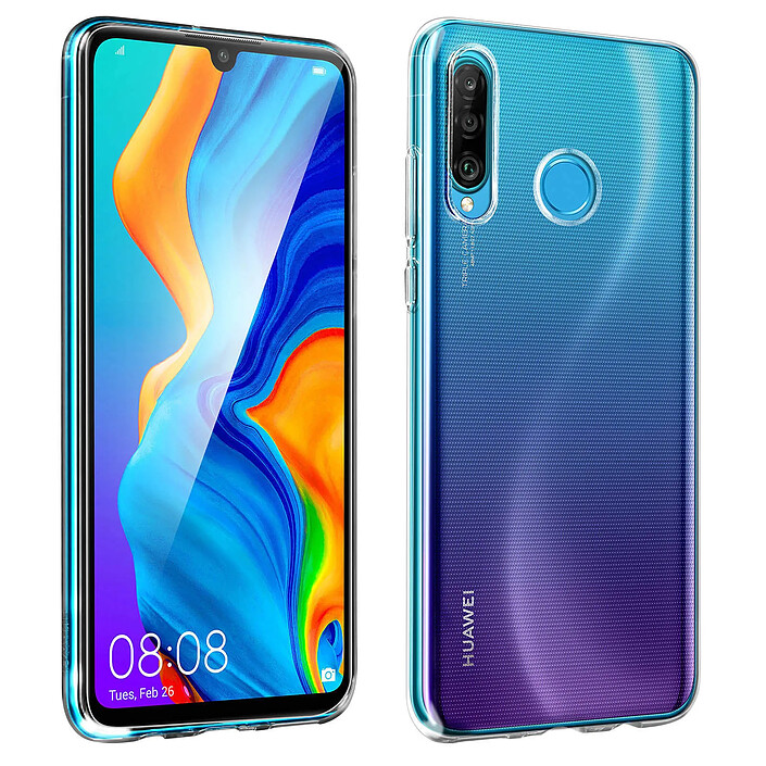Avizar Coque pour Huawei P30 Lite Silicone et Film Verre Trempé 9H