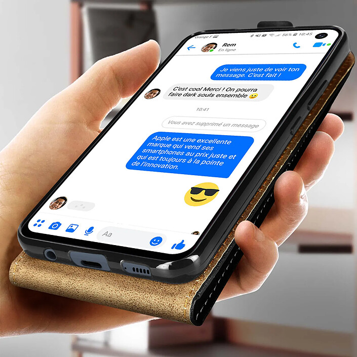 Avizar Étui pour Samsung Galaxy S10e Housse Clapet Vertical Porte-carte pas cher