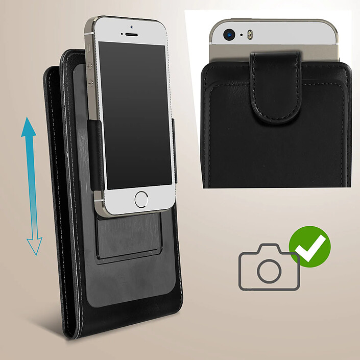 Avizar Étui pour Smartphone Universel Clapet Vertical Portefeuille Taille S pas cher