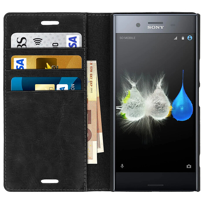 Avis Avizar Étui pour Xperia XZ Premium Coque Clapet Portefeuille Cuir - Fonction stand
