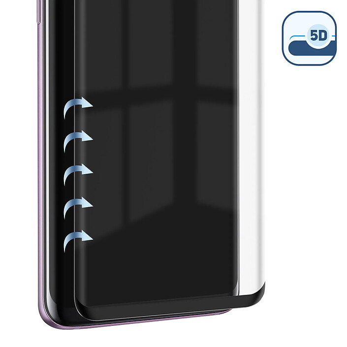 Avizar Film pour Samsung Galaxy S9 Plus Verre Trempé Incurvé 5D Full Cover Protections pas cher