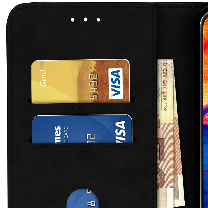 Avizar Housse Samsung Galaxy A10 Étui Portefeuille Support Stand Noir pas cher