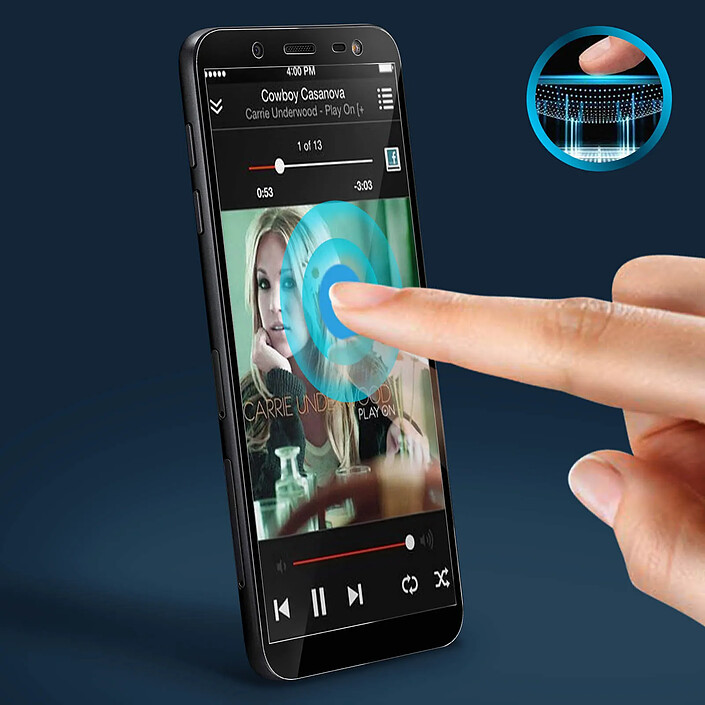 Avizar Film Écran Samsung Galaxy J6 Verre Trempé 9H Biseauté pas cher