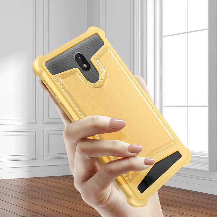Avis Avizar Coque pour Smartphone 4.7'' à 5.3'' Silicone Gel Coins Renforcés Dos Effet Cuir
