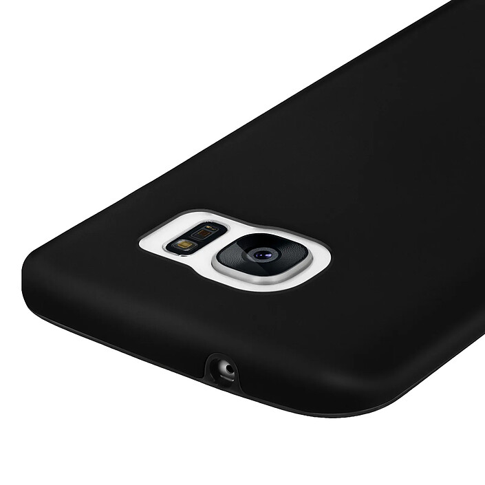 Avizar Coque pour Samsung Galaxy S7 Protection Avant Silicone + Arrière Polycarbonate Noir pas cher