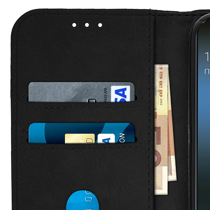 Avizar Housse Samsung Galaxy A40 Étui Portefeuille Support Stand Noir pas cher