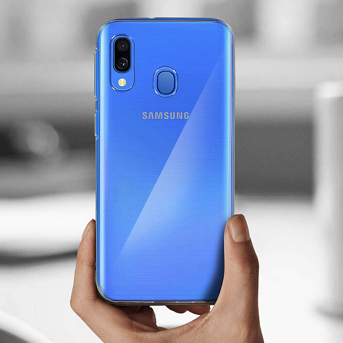 Avis Avizar Coque Samsung Galaxy A40 Silicone Souple et Film Verre Trempé 9H Transparent