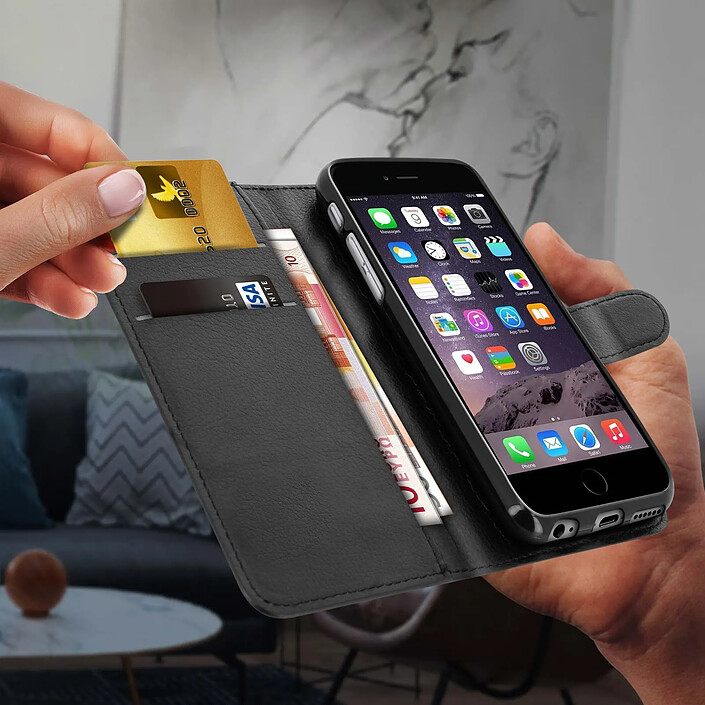Avizar Housse pour iPhone 6 / 6S Portefeuille Espaces de Rangement Fonction Support pas cher