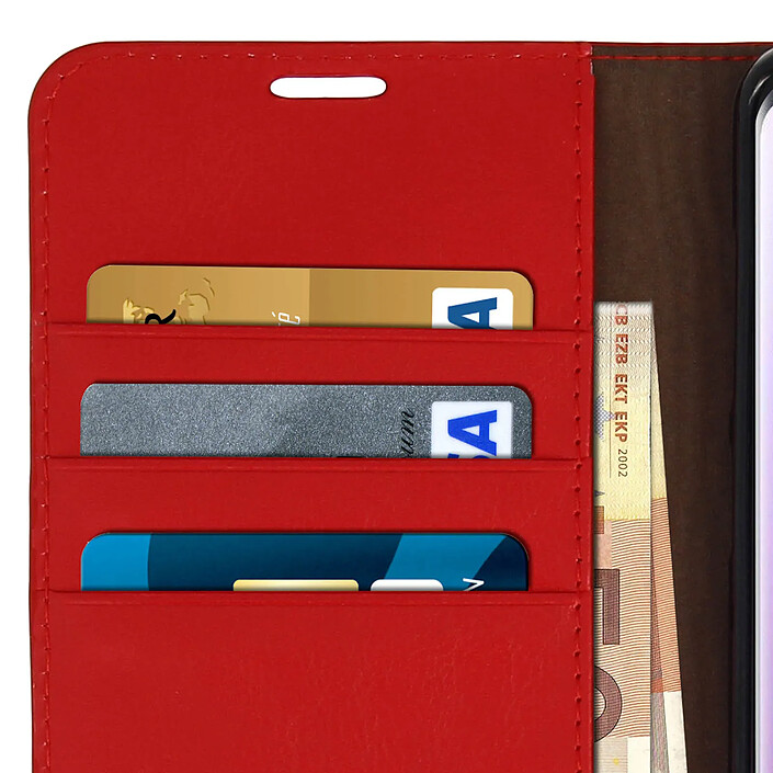 Avizar Étui pour Samsung Galaxy S9 Plus Housse Cuir Portefeuille Fonction Support Rouge pas cher